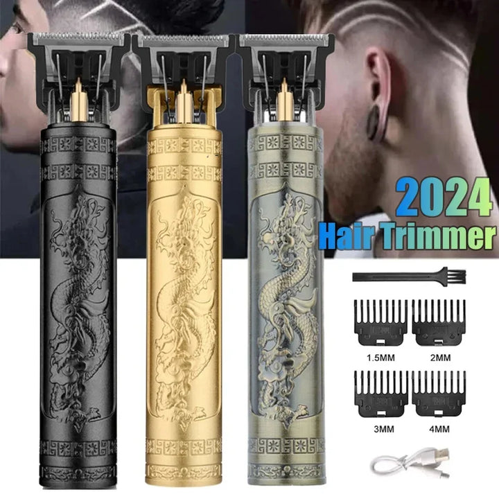 T9 Vintage Electric Hair Trimmer for Men – Rechargeable & Stylish
