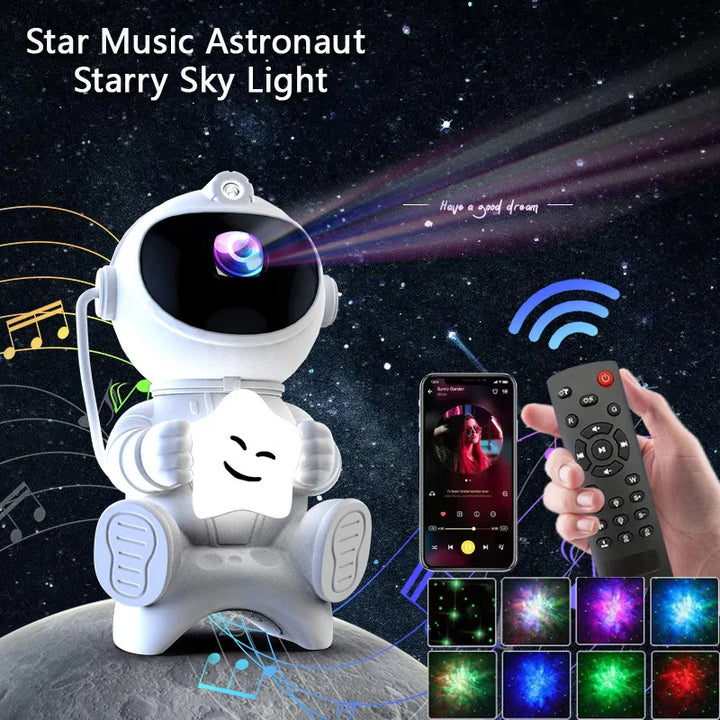 Astronaut Galaxy Projector – Starry Night Light with Remote Control