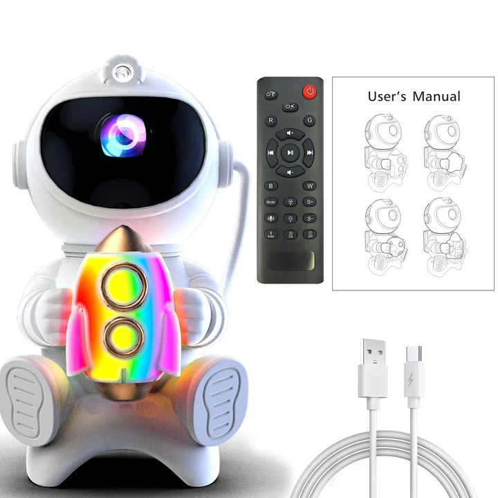 Astronaut Galaxy Projector – Starry Night Light with Remote Control