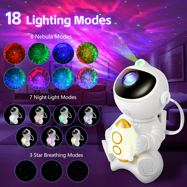 Astronaut Galaxy Projector – Starry Night Light with Remote Control