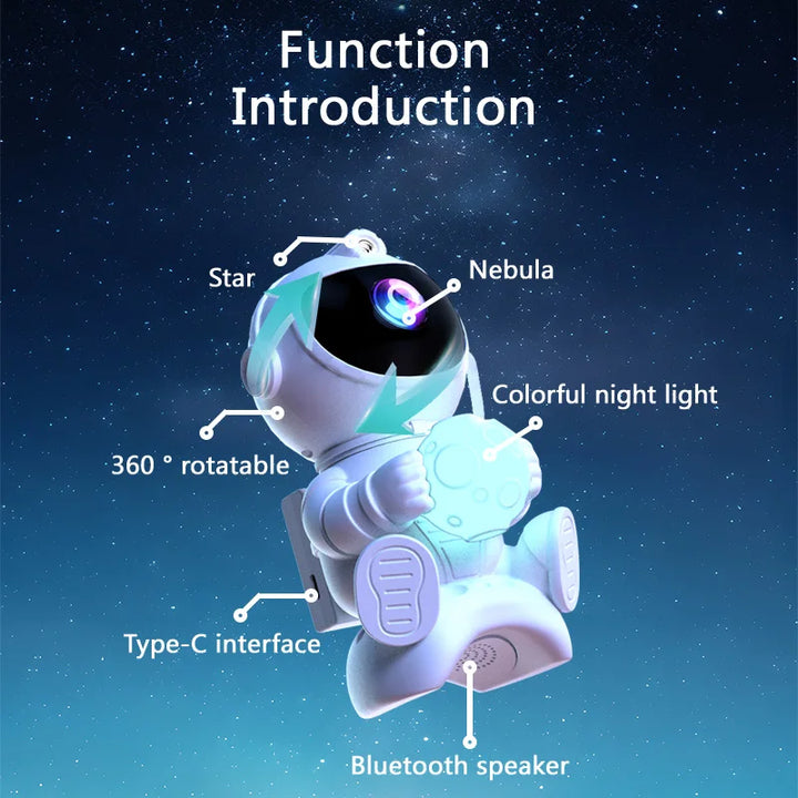 Astronaut Galaxy Projector – Starry Night Light with Remote Control